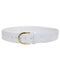 Tailored Sportsman Quilted Leather Ladies Belt - White
